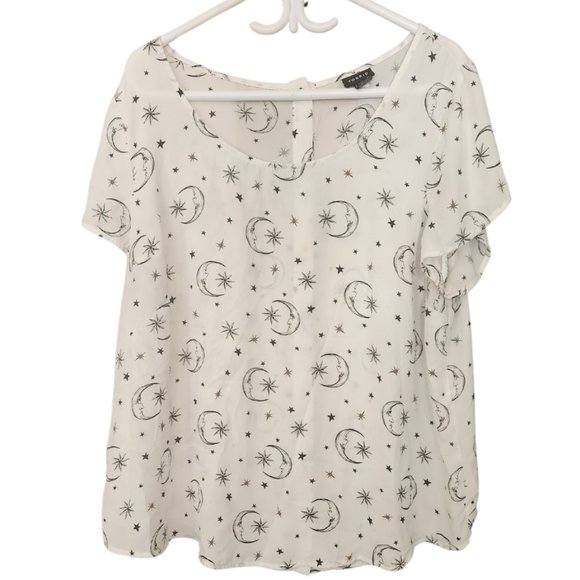 Torrid Moon and Stars Blouse Size 2 - Picture 3 of 5